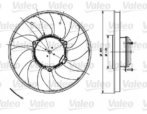 Valeo Service Ventilátor chladenia motora