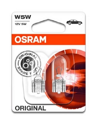  OSRAM W5W 2825-02B, 5W, 12V, W2.1x9.5d blister duo box