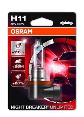 OSRAM NIGHT BREAKER® UNLIMITED żiarovka pre diaľkový svetlomet