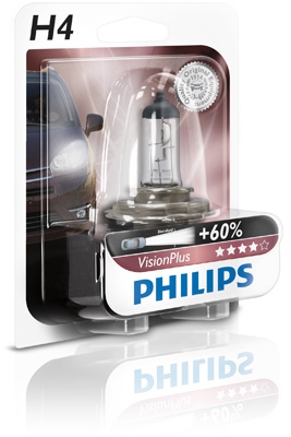 Lumileds Germany GmbH VisionPlus Philips Vision Plus 12342VPB1 H4 P43t-38 55W 12V