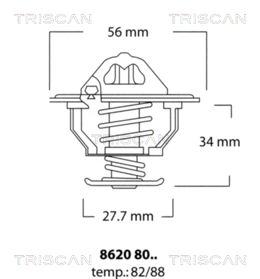 Triscan A/S Termostat chladenia