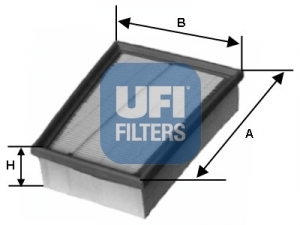 UFI FILTERS SPA Vzduchový filter