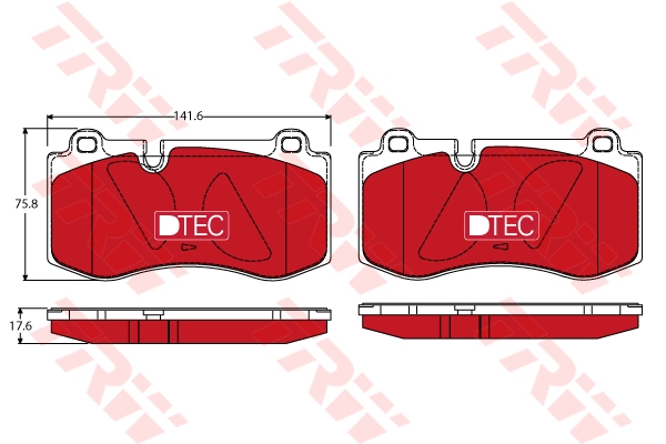 TRW KFZ Ausruestung GmbH DTEC COTEC Sada brzdových platničiek kotúčovej brzdy