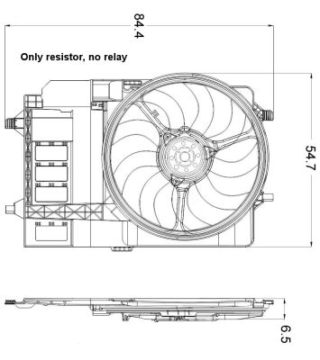 NRF B.V. Ventilátor chladenia motora