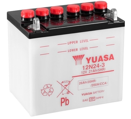 YBX5000 Silver High Performance SMF Batteries Yuasa 12N24-3