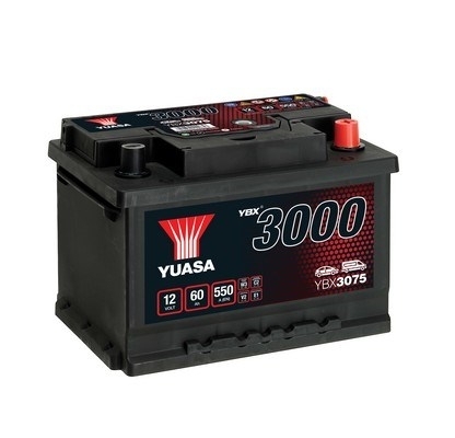 YUASA BATTERY SALES (UK) LTD YBX3000 SMF Batteries Yuasa YBX3000 12V 60Ah 550A YBX3075