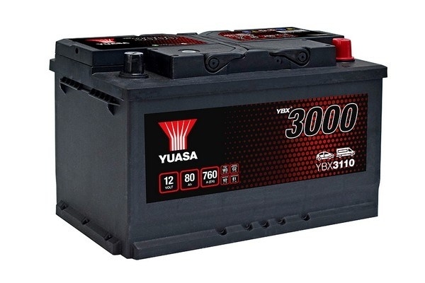 YUASA BATTERY SALES (UK) LTD YBX3000 SMF Batteries Yuasa YBX3000 12V 80Ah 720A YBX3110