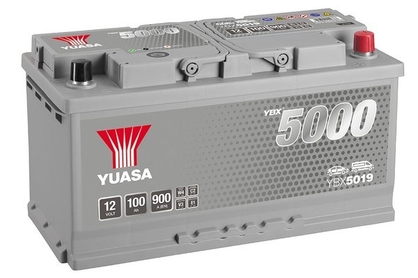 YUASA BATTERY SALES (UK) LTD YBX5000 Silver High Performance SMF Batteries Yuasa YBX5000 12V 100Ah 900A YBX5019