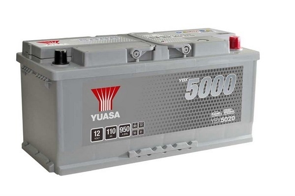 YUASA BATTERY SALES (UK) LTD YBX5000 Silver High Performance SMF Batteries Yuasa YBX5000 12V 110Ah 900A YBX5020