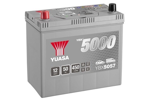 YUASA BATTERY SALES (UK) LTD YBX5000 Silver High Performance SMF Batteries Yuasa YBX5000 12V 48Ah 430A YBX5057