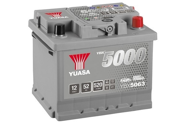 YUASA BATTERY SALES (UK) LTD YBX5000 Silver High Performance SMF Batteries Yuasa YBX5000 12V 50Ah 480A YBX5063