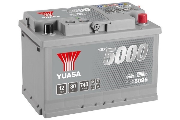 YUASA BATTERY SALES (UK) LTD YBX5000 Silver High Performance SMF Batteries Yuasa YBX5000 12V 80Ah 760A YBX5096