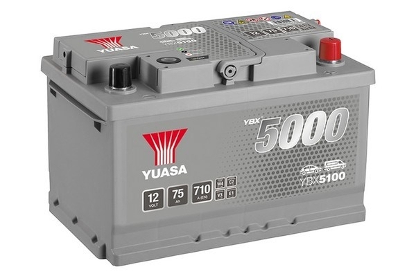 YUASA BATTERY SALES (UK) LTD YBX5000 Silver High Performance SMF Batteries Yuasa YBX5000 12V 75Ah 680A YBX5100