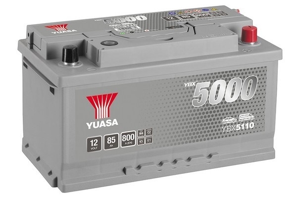 YUASA BATTERY SALES (UK) LTD YBX5000 Silver High Performance SMF Batteries Yuasa YBX5000 12V 85Ah 800A YBX5110