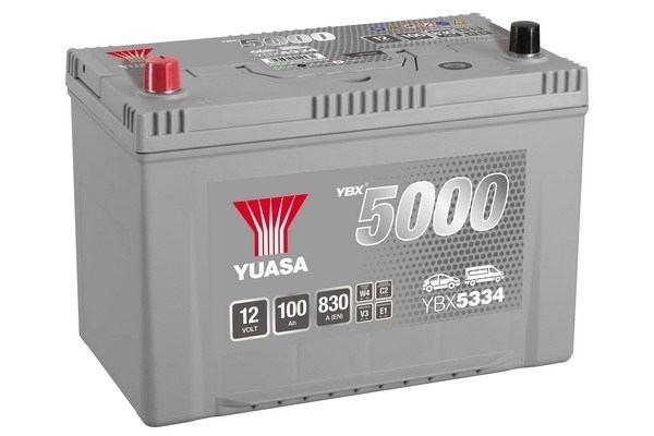 YUASA BATTERY SALES (UK) LTD YBX5000 Silver High Performance SMF Batteries Yuasa YBX5000 12V 100Ah 830A YBX5334