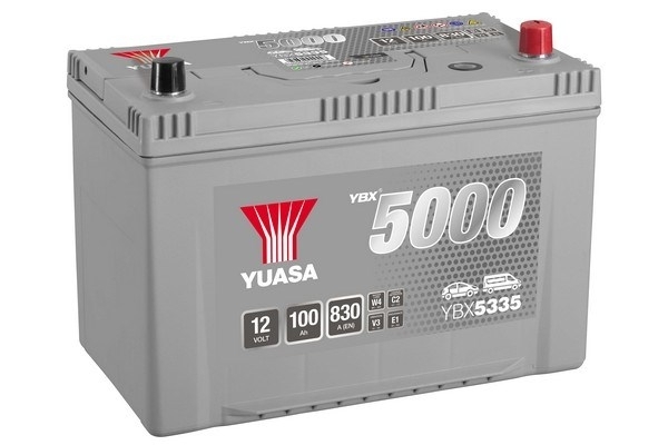 YUASA BATTERY SALES (UK) LTD YBX5000 Silver High Performance SMF Batteries Yuasa YBX5000 12V 100Ah 830A YBX5335