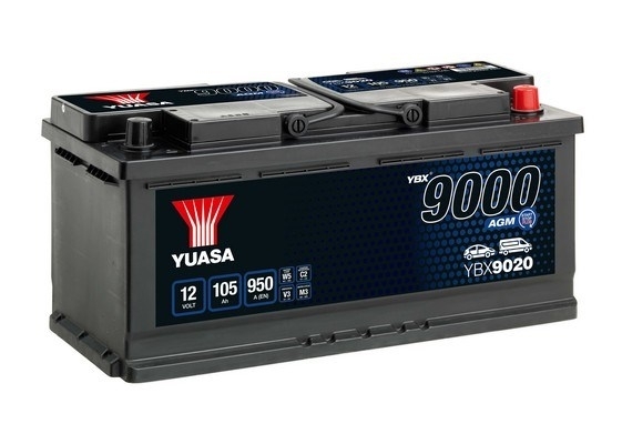 YUASA BATTERY SALES (UK) LTD YBX9000 AGM Start Stop Plus Batteries Yuasa YBX9000 12V 105Ah 950A YBX9020