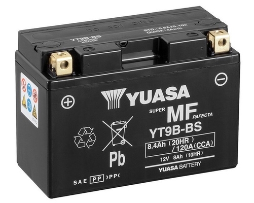 Yuasa  12V 8,4 Ah 150A  L+  YT9B-BS Yuasa YT9B-BS