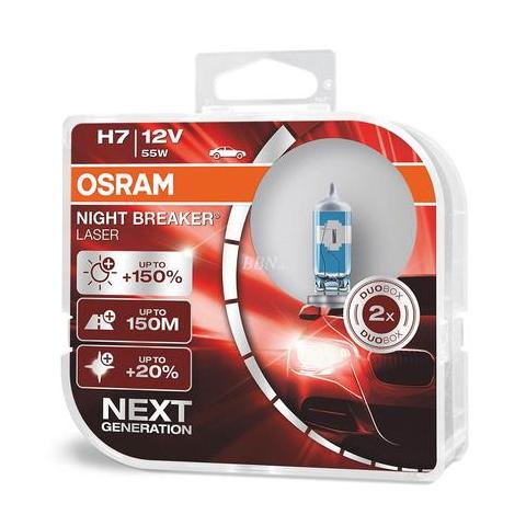  Osram Night Breaker Laser 2ks 64210NL-HCB H7 12V 55W PX26d