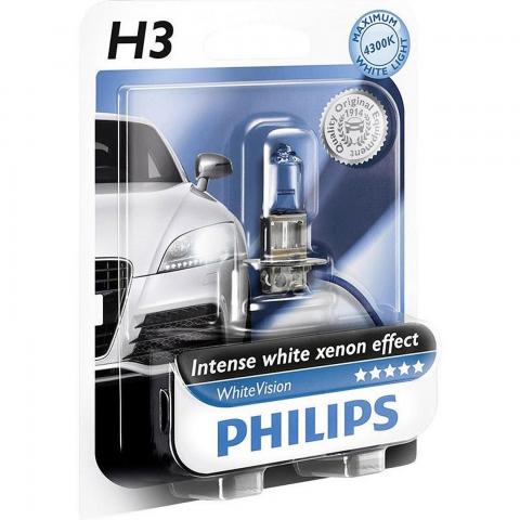 WhiteVision Philips H3 12V 55W PK22s WhiteVision - blister 1ks