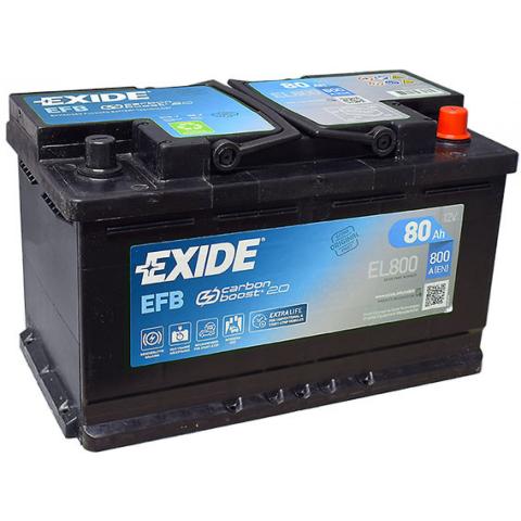 EXIDE Start-Stop EFB Exide Start-Stop EFB 12V 80Ah 800A EL800