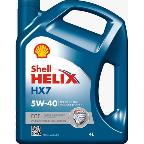 Motorový olej SHELL HELIX  HX7 5W-40 4L.