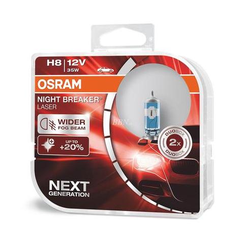 OSRAM Osram NIght Breaker Laser H8 12V 35W PGJ19-1 +150% 2ks