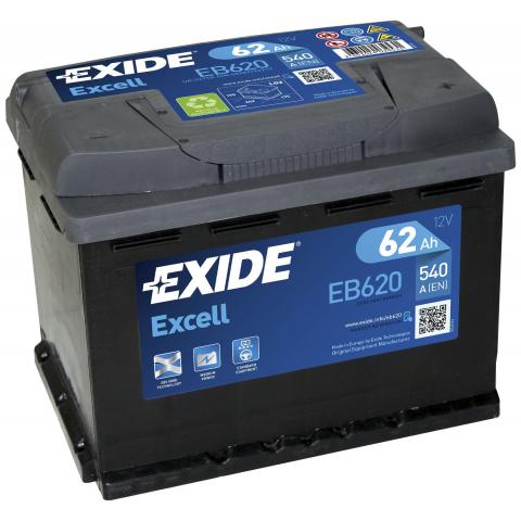  EXIDE EXCELL 12V 62Ah 540A, EB620