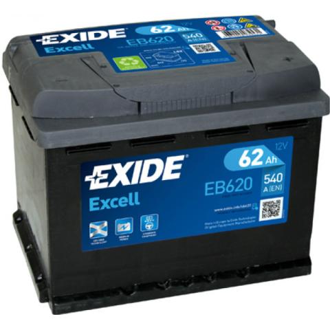 EXCELL Exide Excell 12V 62Ah 540A EB620