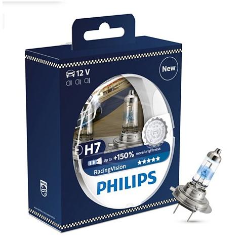  Philips 12V H7 55W P26d RacingVision - set 2ks +150%