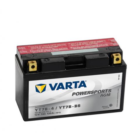  Motobatéria VARTA 12V 7Ah AGM (YT7B-BS) ľavá +