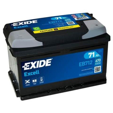 EXCELL Exide Excell 12V 71Ah 670A EB712