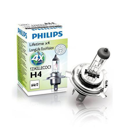  Philips 12V H4 60/55W P43T LongLife EcoVision