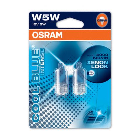  OSRAM 12V 5W w2.1x9,5dCool blue Intense blister duo box