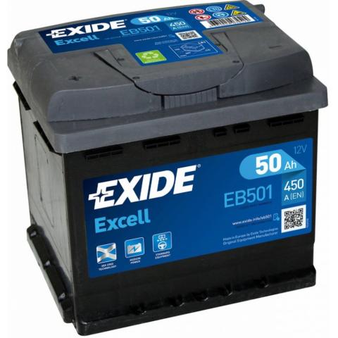 Exide Excell 12V 50Ah 450A EB501